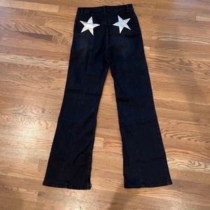 FREE PEOPLE FIRECRACKER FLARE GOLD STAR JEANS